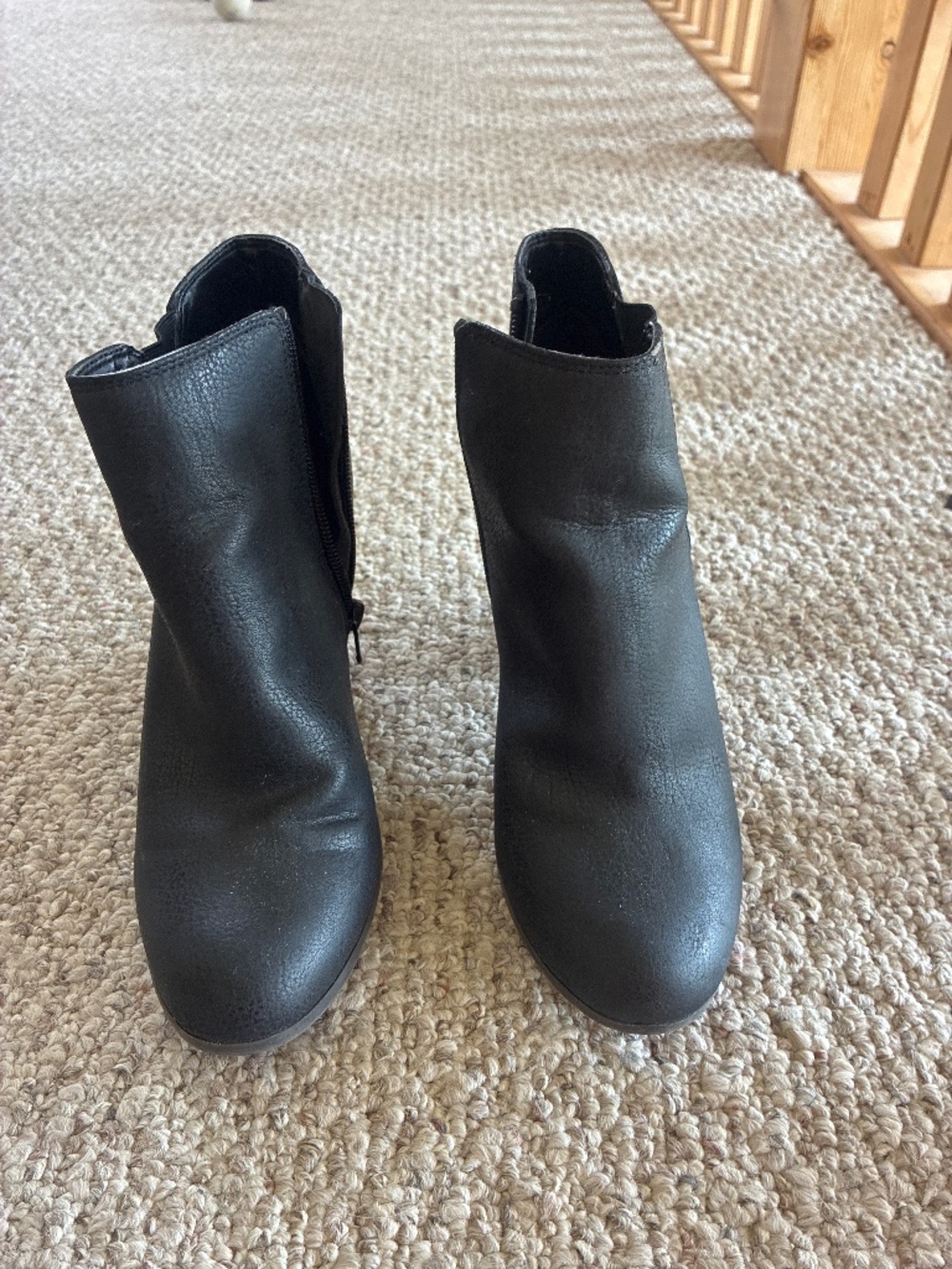 Black booty heels
